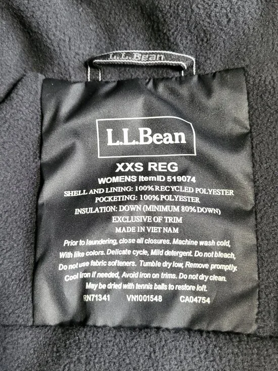 L.L. Bean Women's Bean's Down Vest Downtek - XXS - Picture 6 of 10